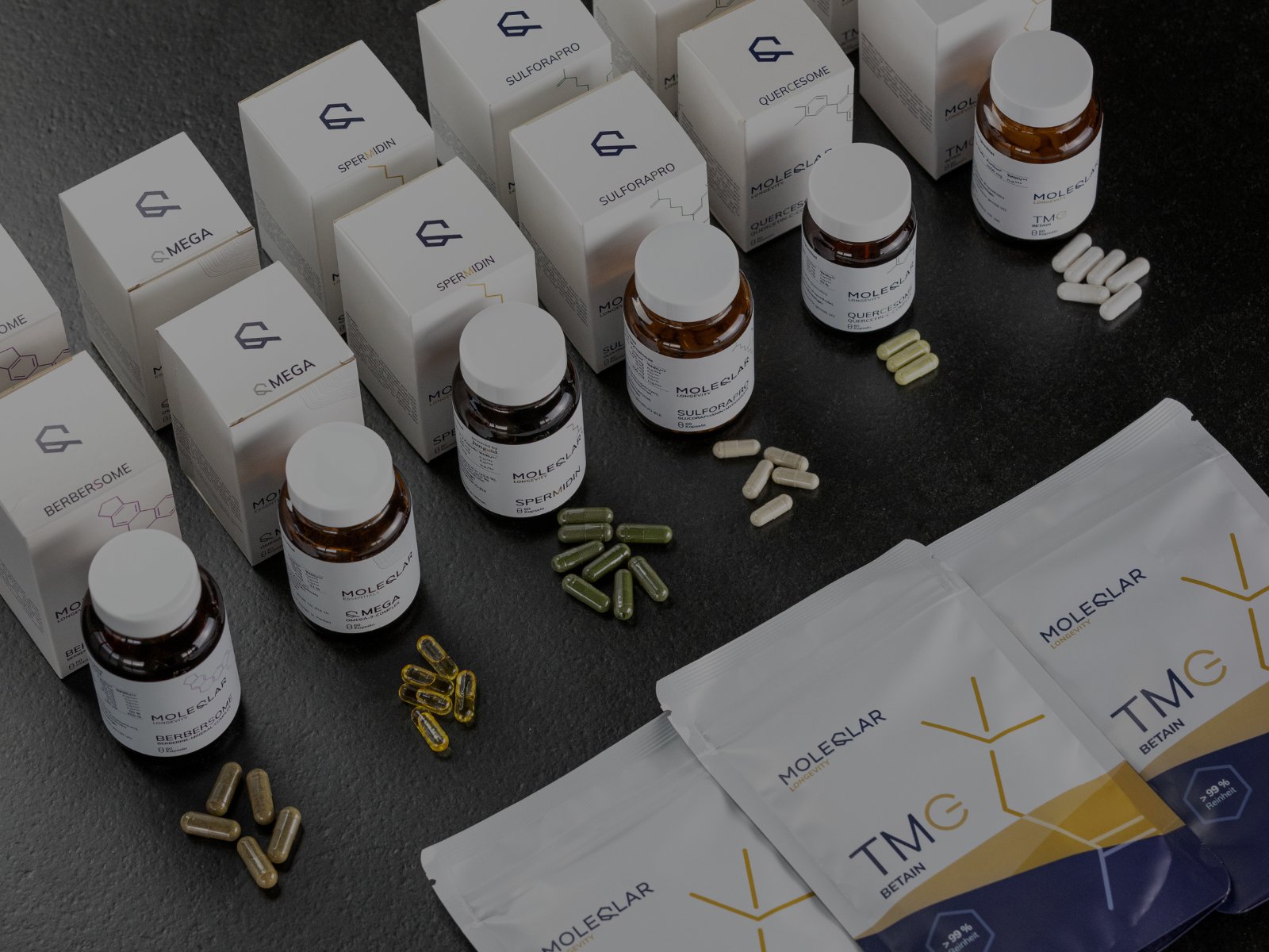 Das ganze Sortiment von MoleQlar auf einen Blick.