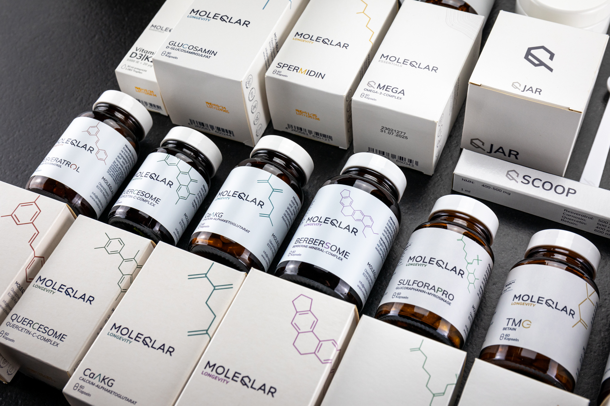 MoleQlar Sortiment - Kapselprodukt für deine Gesundheit und Langlebigkeit!