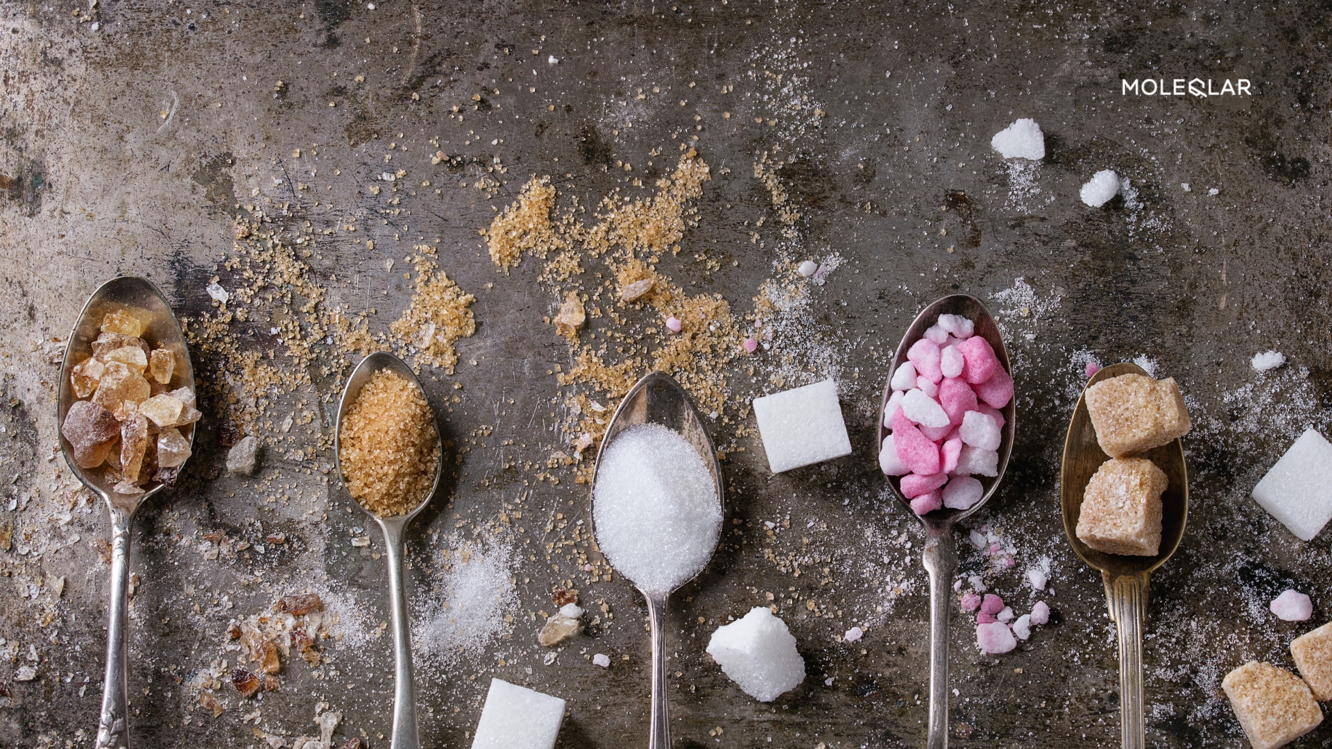 Zucker Verschiedeneformen Glukose