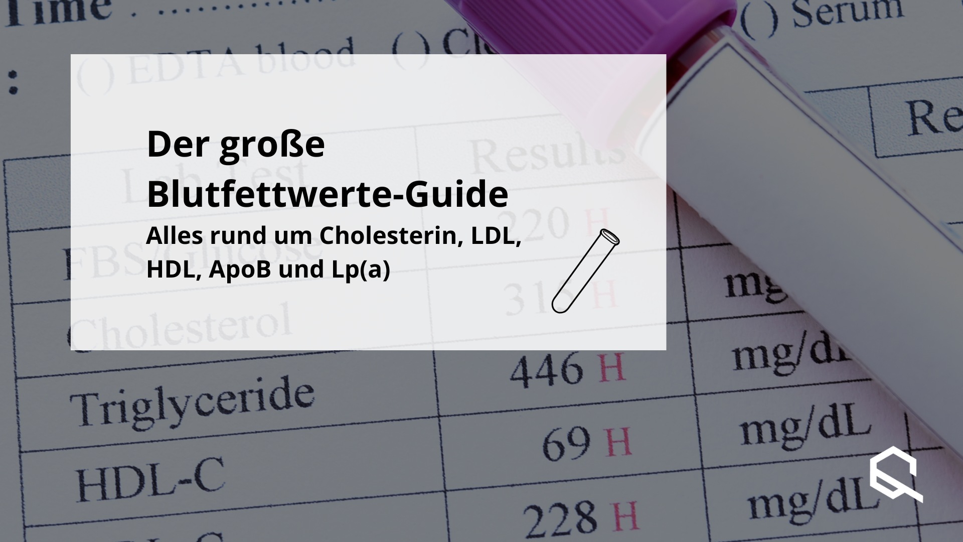 Blutfettwerte Cholesterin Labormessung