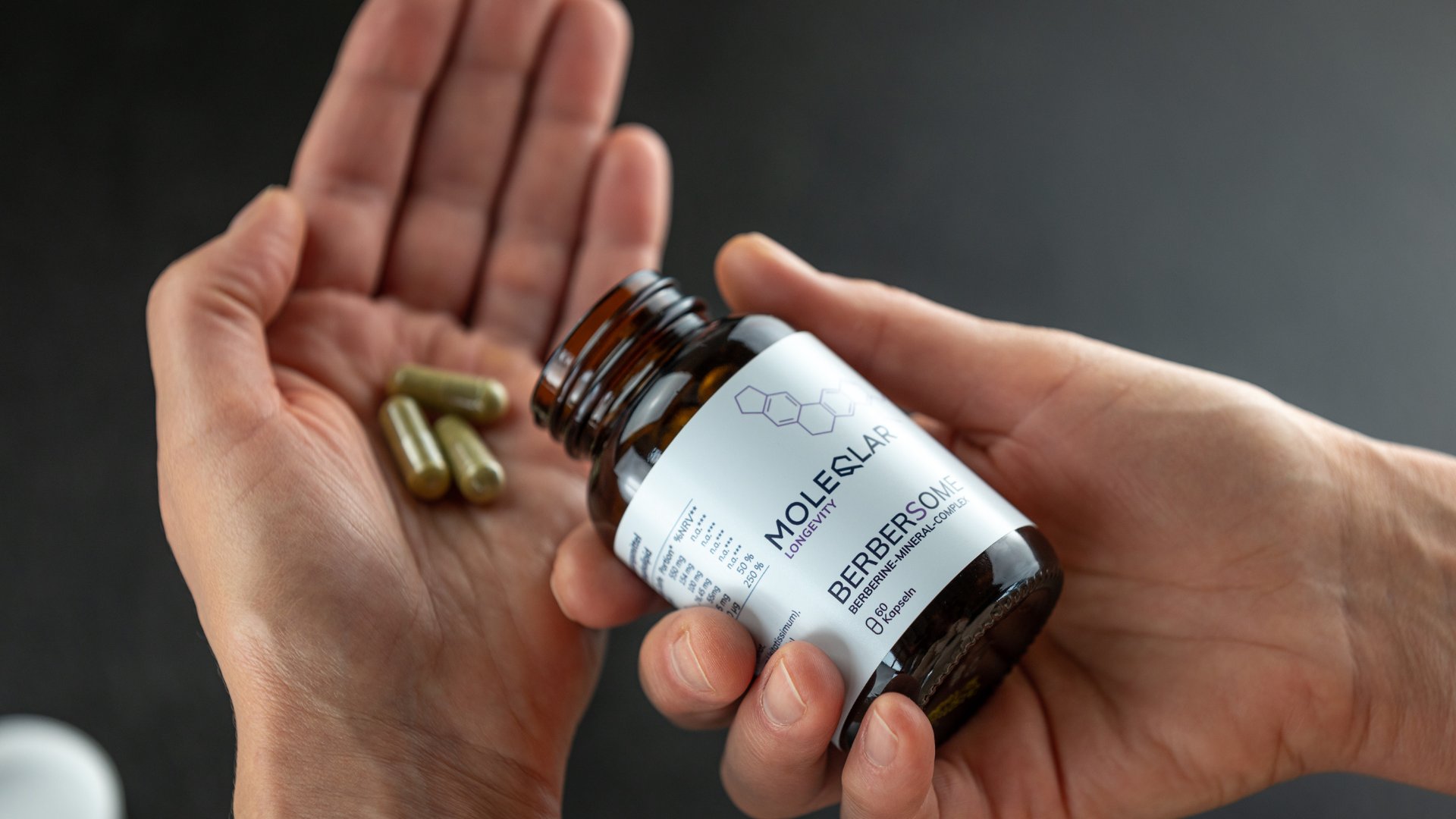 Bioverfügbares Berberin mit Chrom und Zink im Komplex Berbersome Kapseln Berberin Anwendung