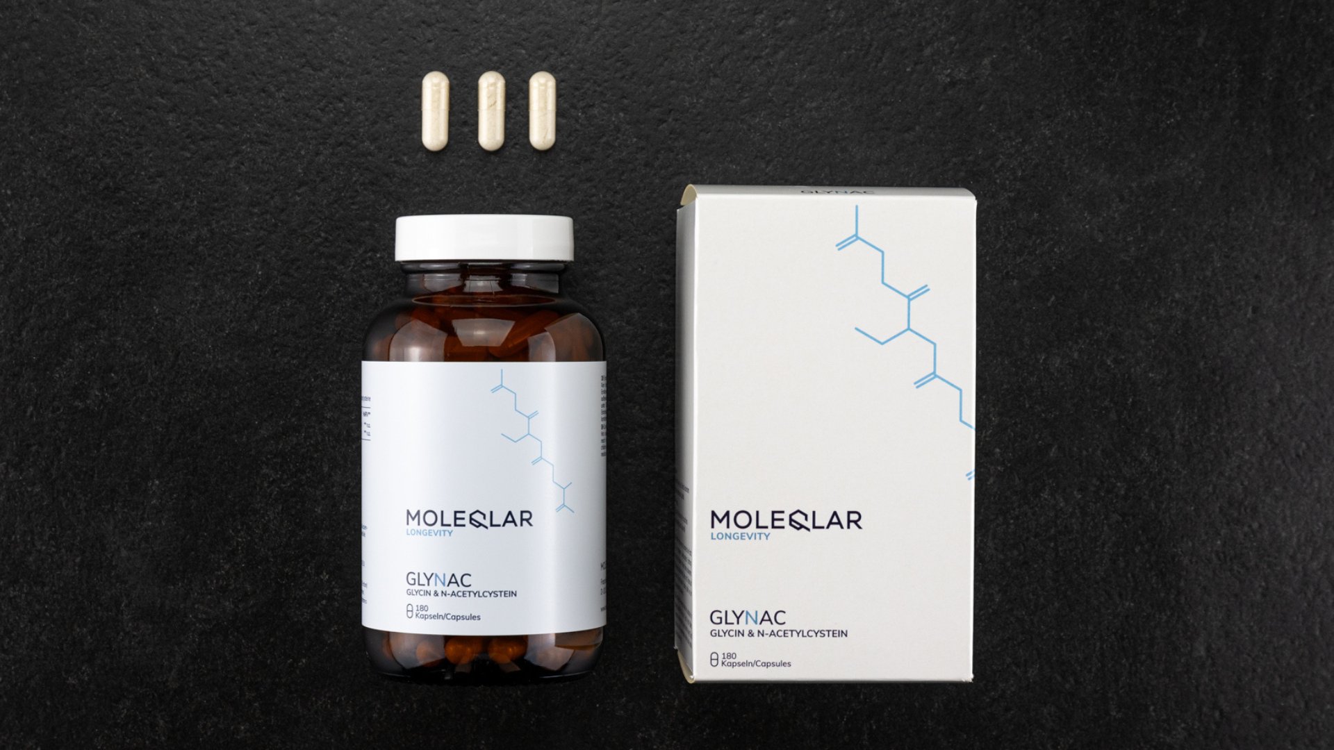 Glynac Glycin Nacetylcystein Kapseln Moleqlar Produktseite