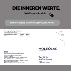 Taurin Kapseln Produktbild Mockup Moleqlar 3
